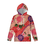 Cherry Blossom Kimono Pattern Print Pullover Hoodie