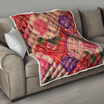 Cherry Blossom Kimono Pattern Print Quilt