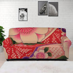 Cherry Blossom Kimono Pattern Print Sofa Cover