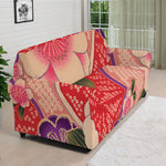 Cherry Blossom Kimono Pattern Print Sofa Cover