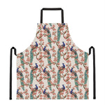 Cherry Blossom Peacock Print Apron