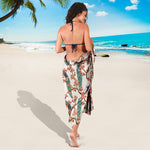 Cherry Blossom Peacock Print Beach Sarong Wrap