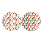 Cherry Blossom Peacock Print Car Coasters