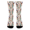 Cherry Blossom Peacock Print Crew Socks