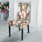 Cherry Blossom Peacock Print Dining Chair Slipcover