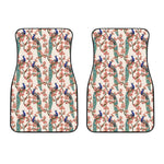 Cherry Blossom Peacock Print Front Car Floor Mats