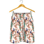 Cherry Blossom Peacock Print Men's Shorts