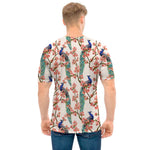 Cherry Blossom Peacock Print Men's T-Shirt