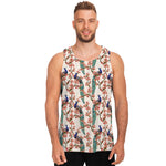 Cherry Blossom Peacock Print Men's Tank Top