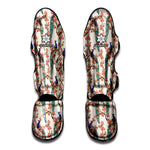 Cherry Blossom Peacock Print Muay Thai Shin Guard
