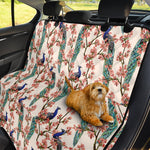 Cherry Blossom Peacock Print Pet Car Back Seat Cover
