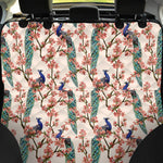 Cherry Blossom Peacock Print Pet Car Back Seat Cover