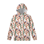Cherry Blossom Peacock Print Pullover Hoodie