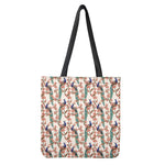 Cherry Blossom Peacock Print Tote Bag