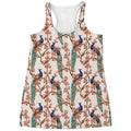 Cherry Blossom Peacock Print Women's Racerback Tank Top