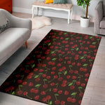 Cherry Fruit Pattern Print Area Rug