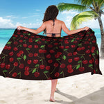 Cherry Fruit Pattern Print Beach Sarong Wrap