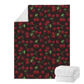 Cherry Fruit Pattern Print Blanket