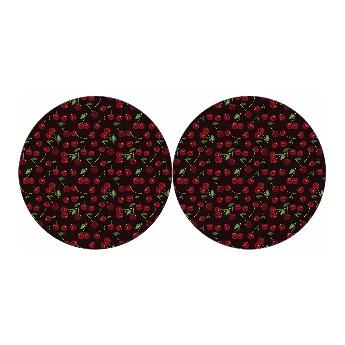 Cherry Fruit Pattern Print Car Coasters