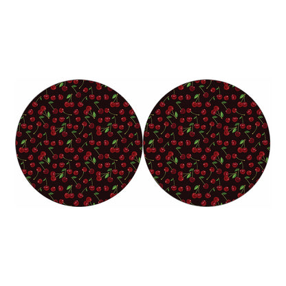 Cherry Fruit Pattern Print Car Coasters