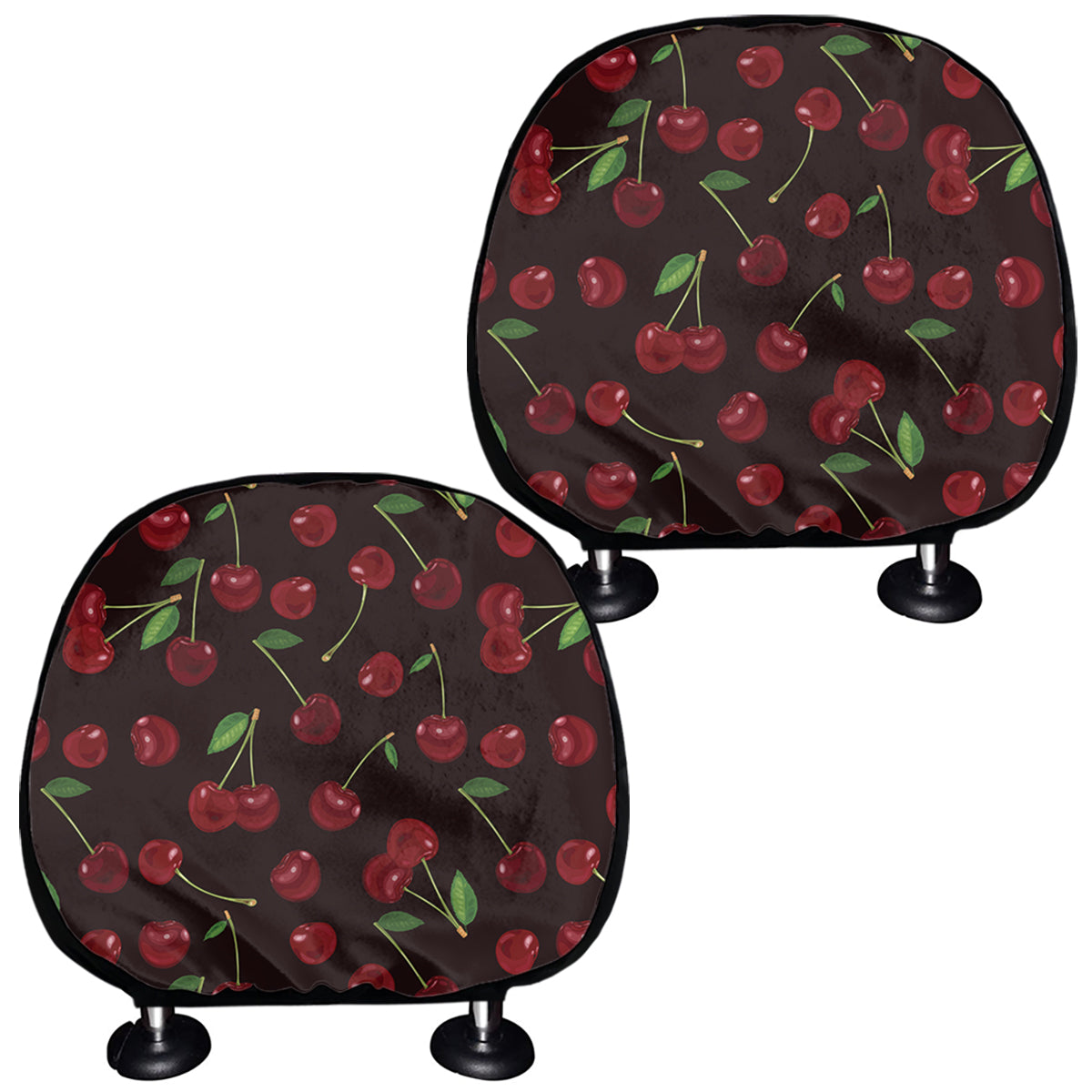Cherry Fruit Pattern Print Car Headrest Covers