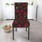 Cherry Fruit Pattern Print Dining Chair Slipcover