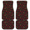 Cherry Fruit Pattern Print Front and Back Car Floor Mats