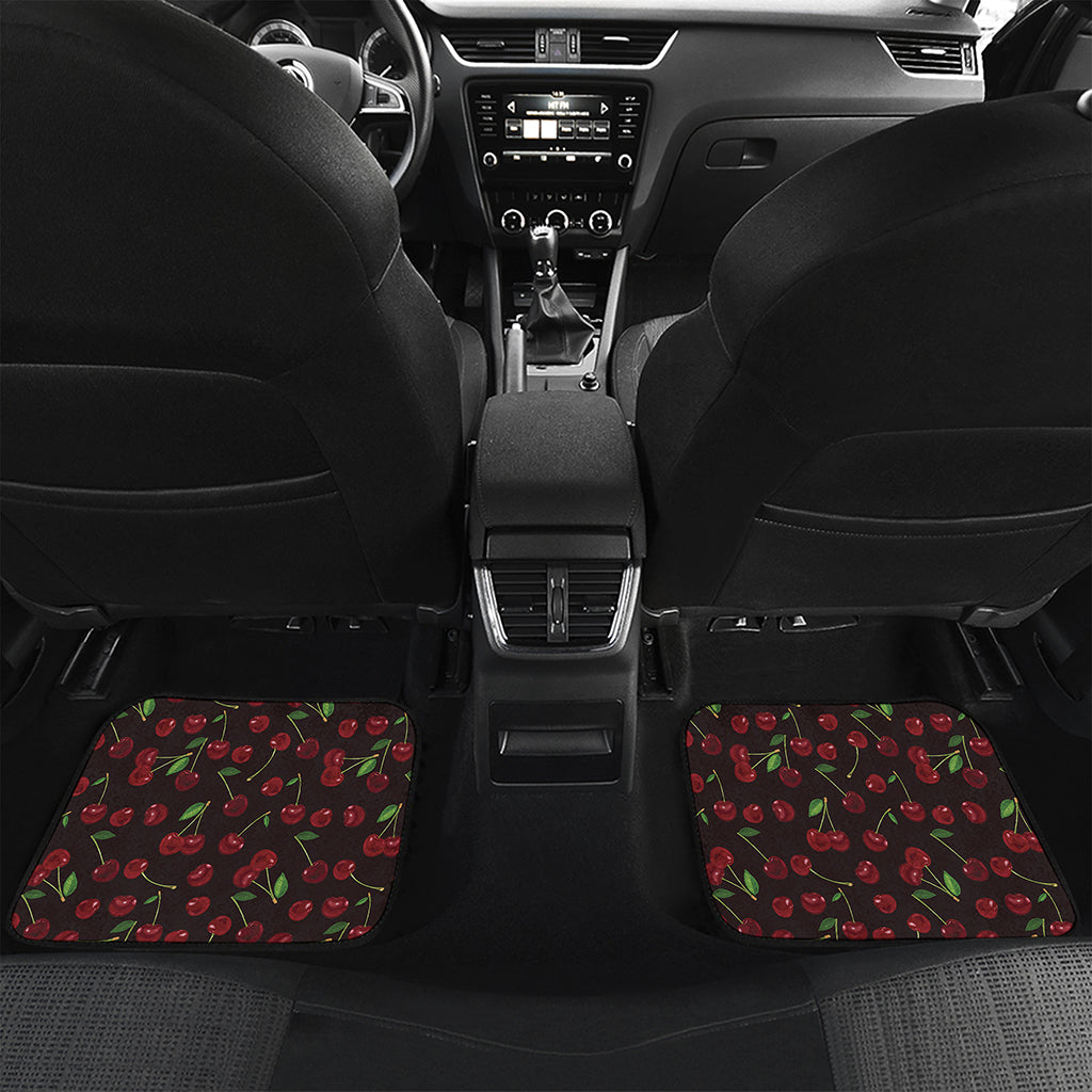 Cherry Fruit Pattern Print Front and Back Car Floor Mats