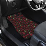 Cherry Fruit Pattern Print Front and Back Car Floor Mats