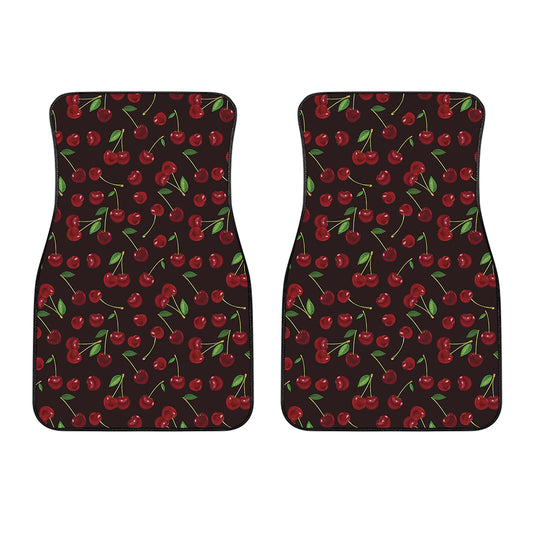 Cherry Fruit Pattern Print Front Car Floor Mats