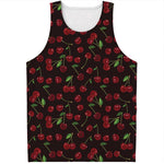 Cherry Fruit Pattern Print Men's Tank Top