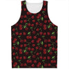 Cherry Fruit Pattern Print Men's Tank Top