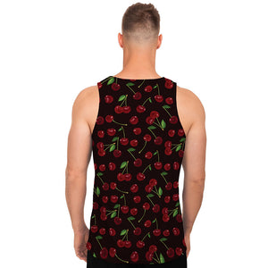 Cherry Fruit Pattern Print Men's Tank Top