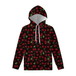 Cherry Fruit Pattern Print Pullover Hoodie
