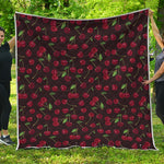 Cherry Fruit Pattern Print Quilt