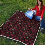 Cherry Fruit Pattern Print Quilt