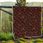Cherry Fruit Pattern Print Quilt
