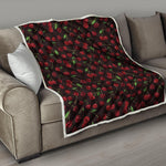 Cherry Fruit Pattern Print Quilt