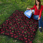 Cherry Fruit Pattern Print Quilt