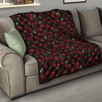 Cherry Fruit Pattern Print Quilt