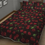 Cherry Fruit Pattern Print Quilt Bed Set