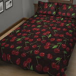Cherry Fruit Pattern Print Quilt Bed Set