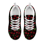 Cherry Fruit Pattern Print White Sneakers