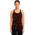 Cherry Fruit Pattern Print Women's Racerback Tank Top