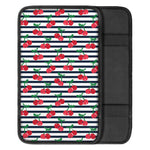 Cherry Striped Pattern Print Car Center Console Cover