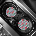 Cherry Striped Pattern Print Car Coasters