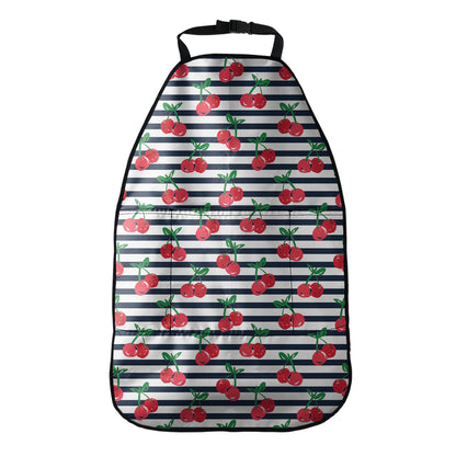 Cherry Striped Pattern Print Car Seat Organizers
