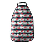 Cherry Striped Pattern Print Car Seat Organizers