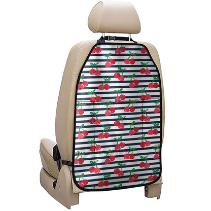 Cherry Striped Pattern Print Car Seat Organizers