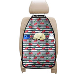 Cherry Striped Pattern Print Car Seat Organizers
